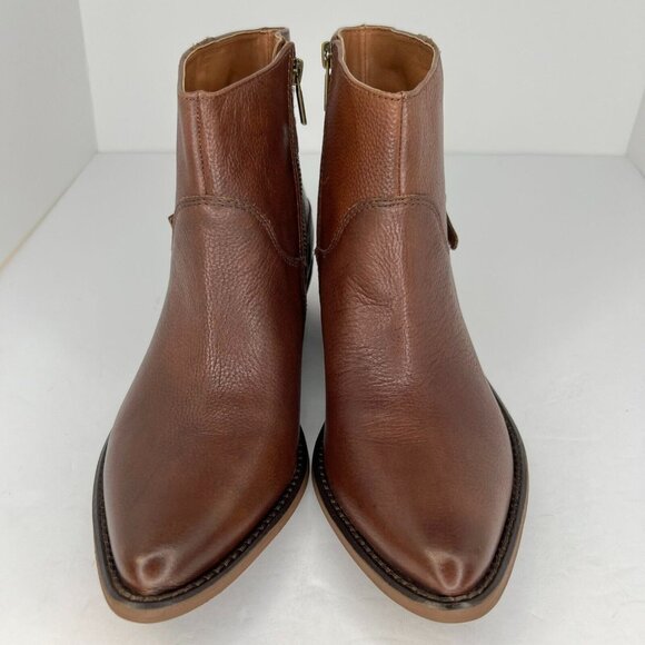 Lucky Brand Womens LK-Caelyn Tortoise Brown Leather Bootie Size 10M Ankle Boots - Picture 3 of 9